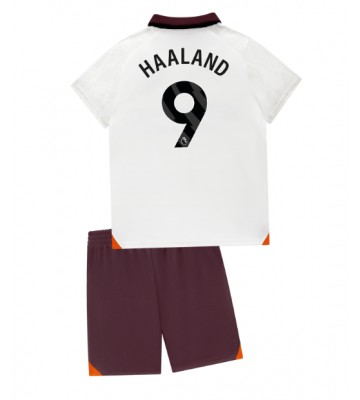 Manchester City Erling Haaland #9 Replica Away Stadium Kit for Kids 2023-24 Short Sleeve (+ pants)